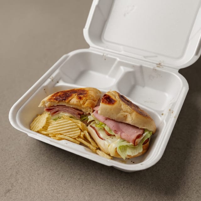 Hot Ham and Cheese Dressed Sandwich.